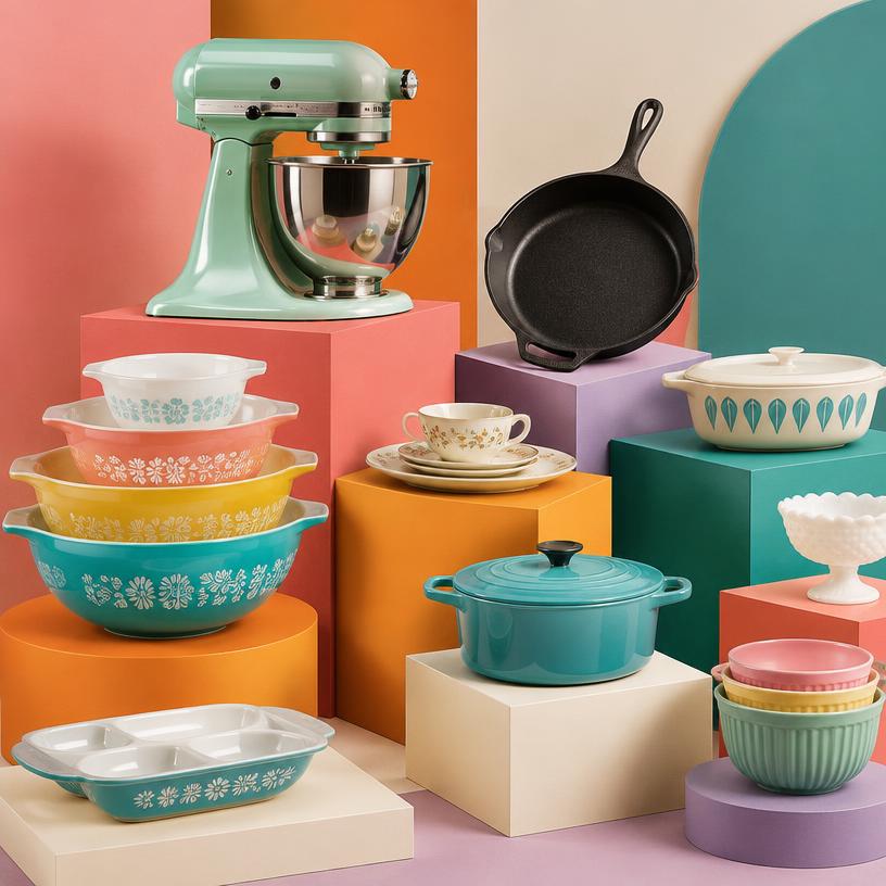 Kitchen: Small appliances, cookware, and collectible dishware