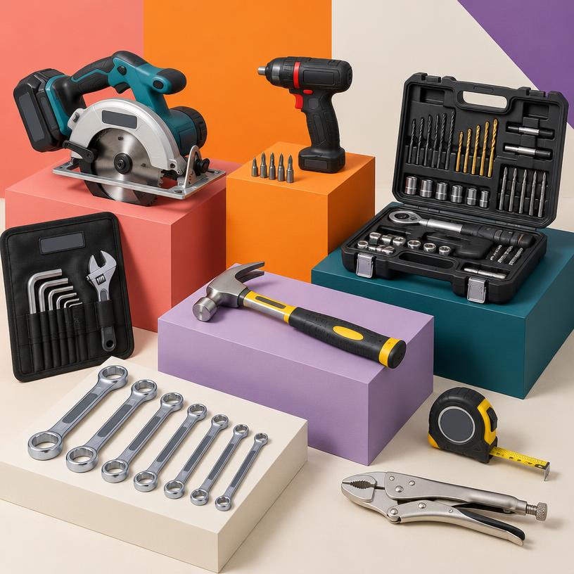 Tools: Hand tools, power tools, and workshop setups